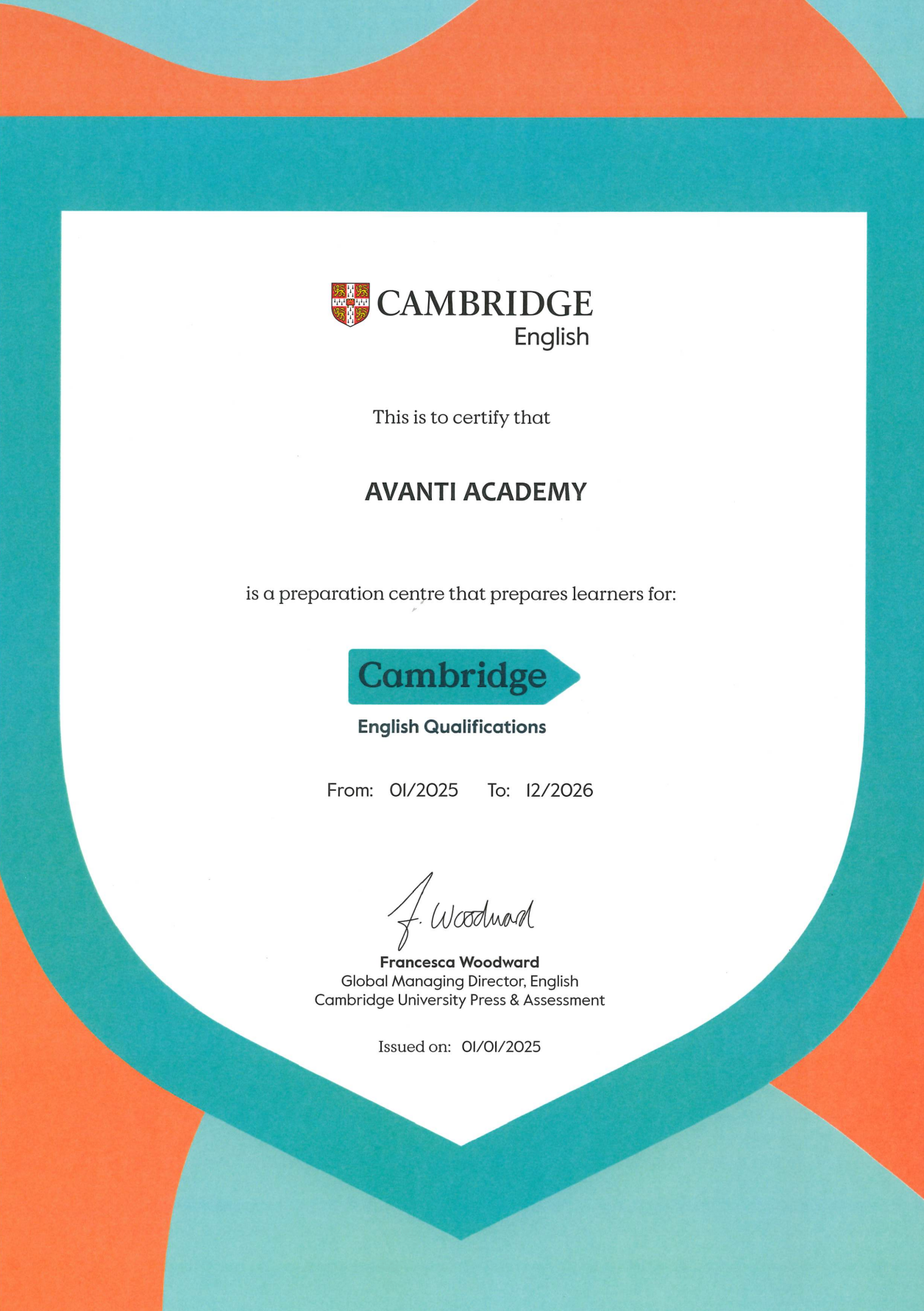 Certificado de Cambridge
